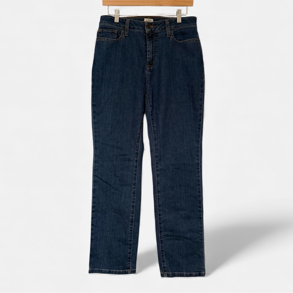L.L. Bean Women’s Classic Fit Dark Blue Straight Leg Jeans - Size 10
